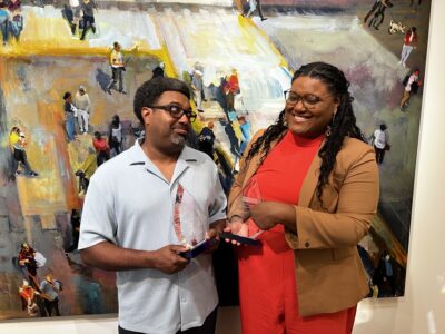 Robert Dawkins, left, and Charis Blackmon, right, are the two most recent Nish Jamgotch Jr. Award Winners.